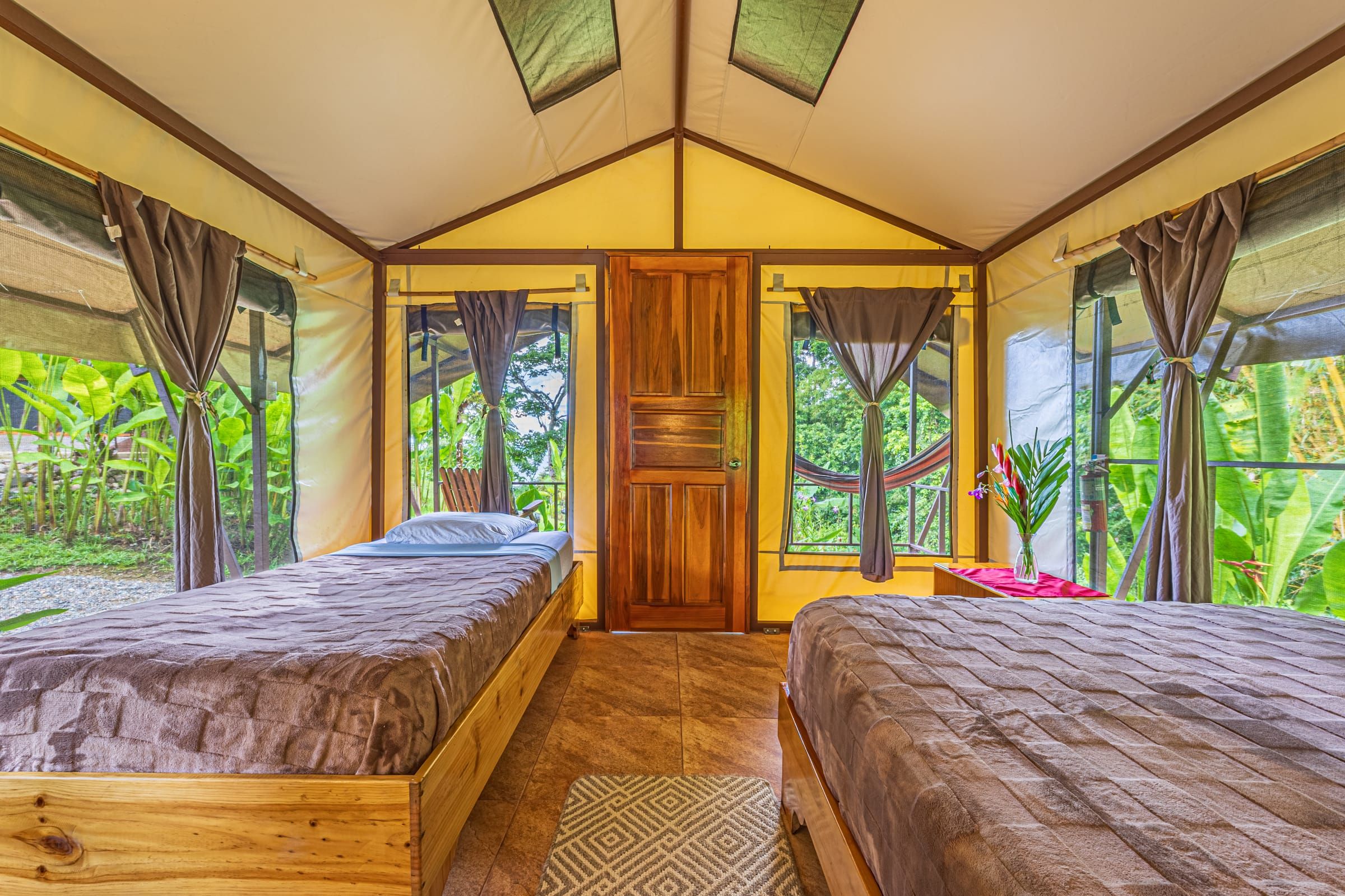 Private Öko-Zelte: Schlafzimmer